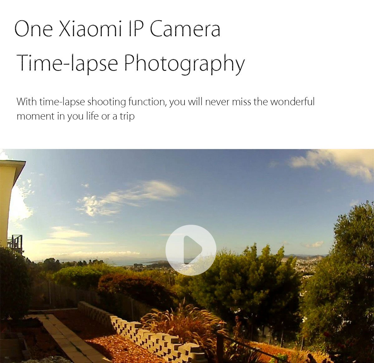 Original Xiaomi xiaofang 1080P Smart WiFi IP Camera Night Vision IR-cut Motion Detection 110 Degree FOV- White and Black