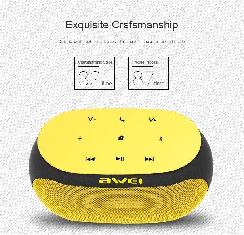 Original Awei Y200 HiFi Wireless Speaker Bluetooth - yellow