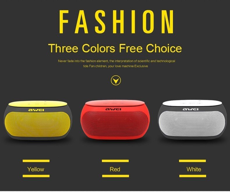 Original Awei Y200 HiFi Wireless Speaker Bluetooth - yellow