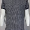 Almost Black and White All Over Design Polo T-Shirt