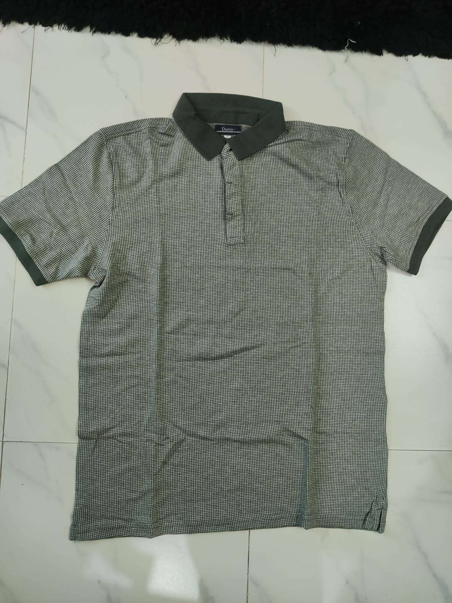 Green and White All Over Design Polo T-Shirt Green and White All Over Design Polo T-Shirt