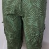 Green All Over Print 3 Quarter Pant