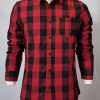 Red And Black Check Full Sleeve Shirt