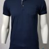 Solid Navy Blue Polo T Shirt