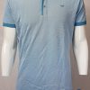 White And Blue Interlaced Polo T Shirt