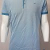 White And Blue Interlaced Polo T Shirt