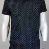 Black With Light Dots Over All Design Polo T Shirt