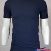 Round Collar Navy Blue T-Shirt