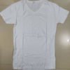 Solid White Slight V-Neck T-Shirt