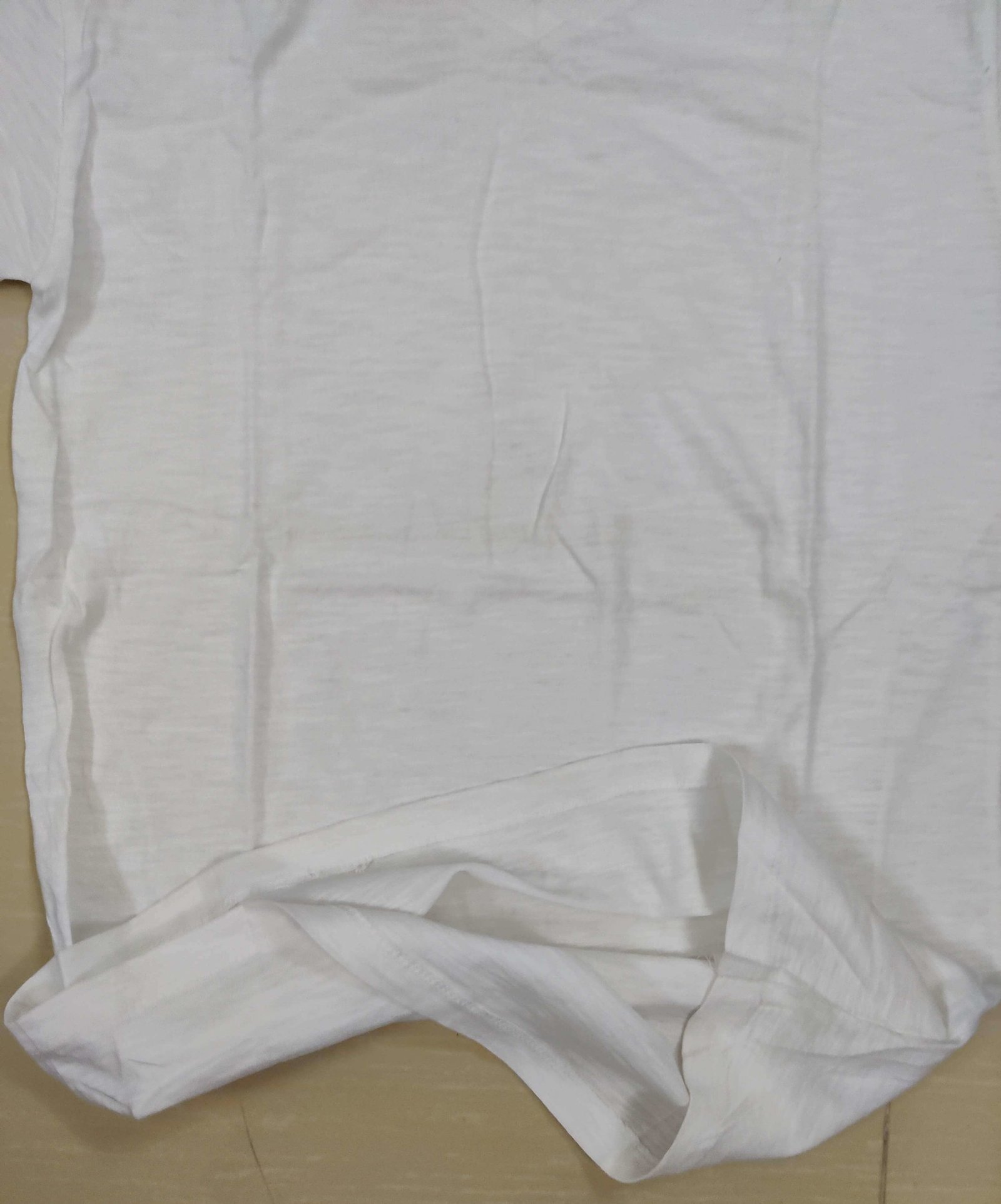 Solid White Slight V-Neck T-Shirt Solid White Slight V-Neck T-Shirt