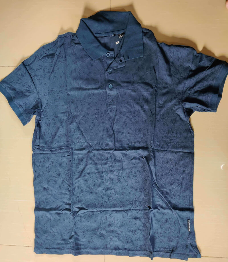 Deep Navy Blue Over All Design Polo T Shirt