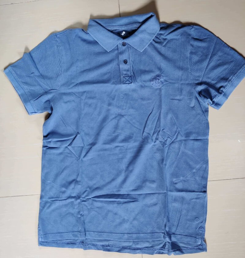 Solid Dull Blue Polo T Shirt Solid Dull Blue Polo T Shirt