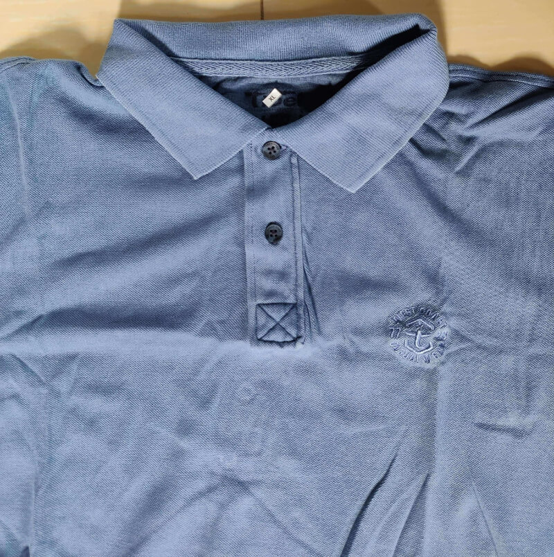 Solid Dull Blue Polo T Shirt