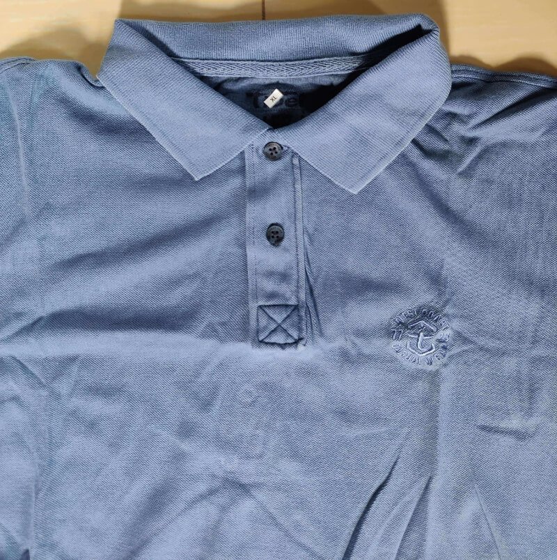 Solid Dull Blue Polo T Shirt Solid Dull Blue Polo T Shirt