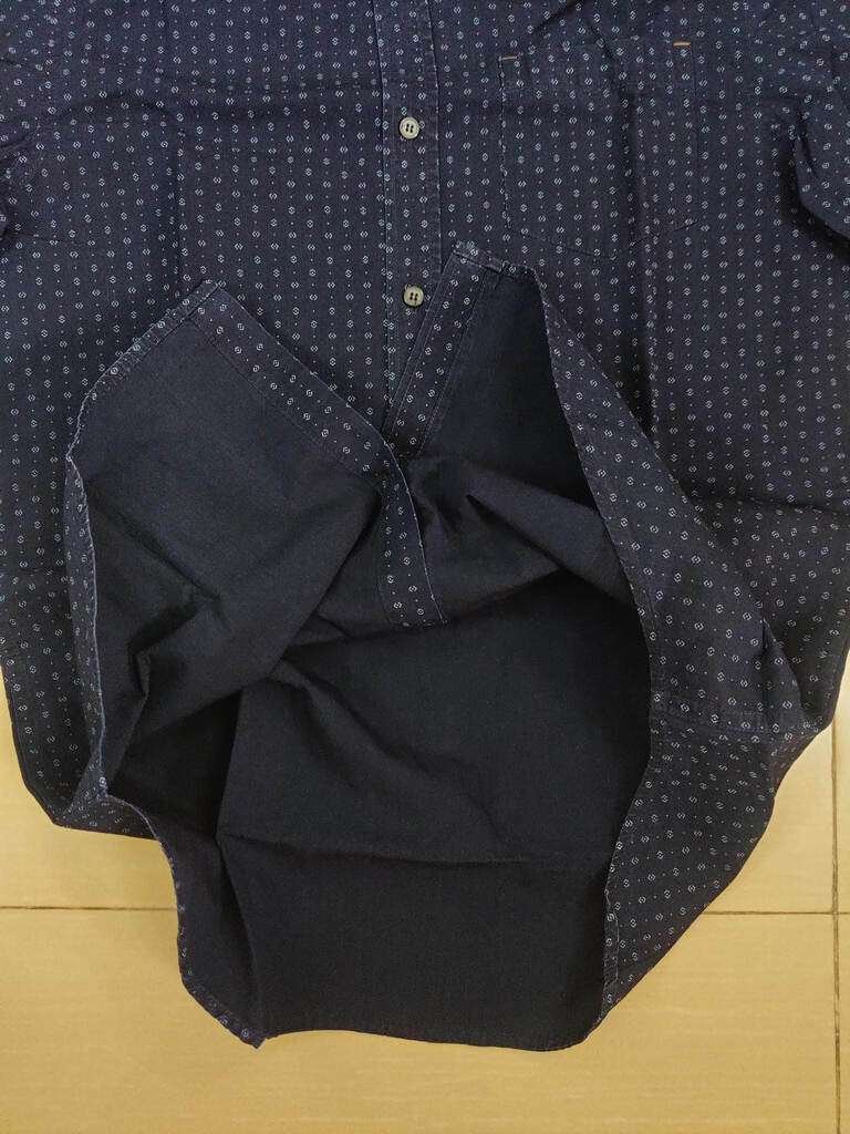 Navy Blue All Over Printed Full Sleeve Shirt Navy Blue All Over Printed Full Sleeve Shirt