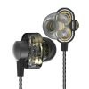 Original QKZ DM8 Wired Control Dual Dynamic Driver In-ear Heavy Bass Earphone With Mic 3.5mm Plug