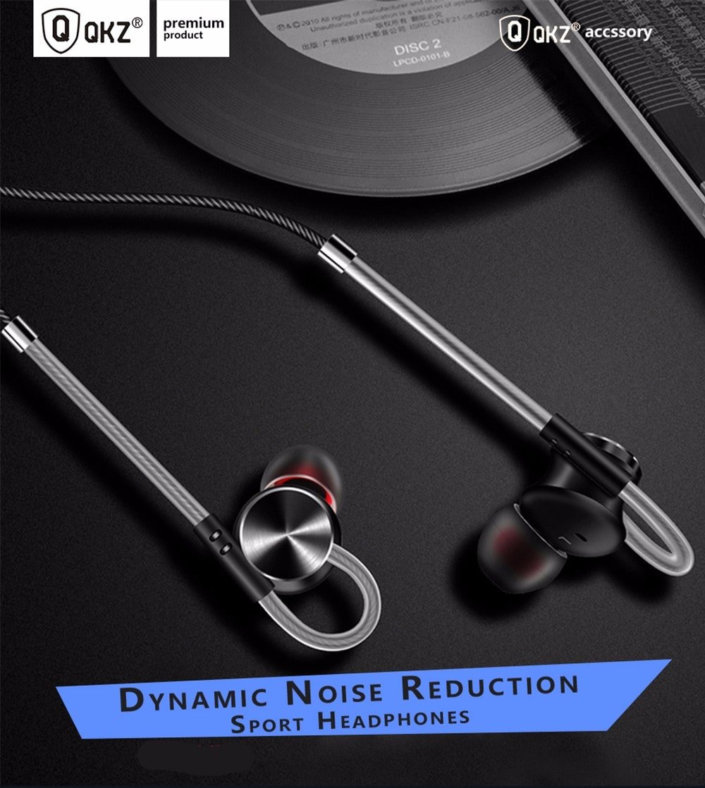 Original QKZ DM10 Earphone Extra Bass Stereo Headphone QKZ DM10 In-ear Earphones Dual Driver Extra Bass Stereo Earbuds with HD Mic and In-line Control- Black
