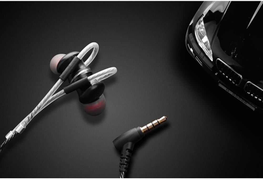 Original QKZ DM10 Earphone Extra Bass Stereo Headphone QKZ DM10 In-ear Earphones Dual Driver Extra Bass Stereo Earbuds with HD Mic and In-line Control- Black