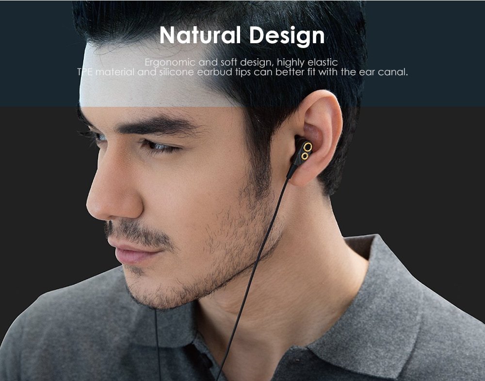 UIISII T8 In-ear Shocking Bass Earphones with Mic- Red