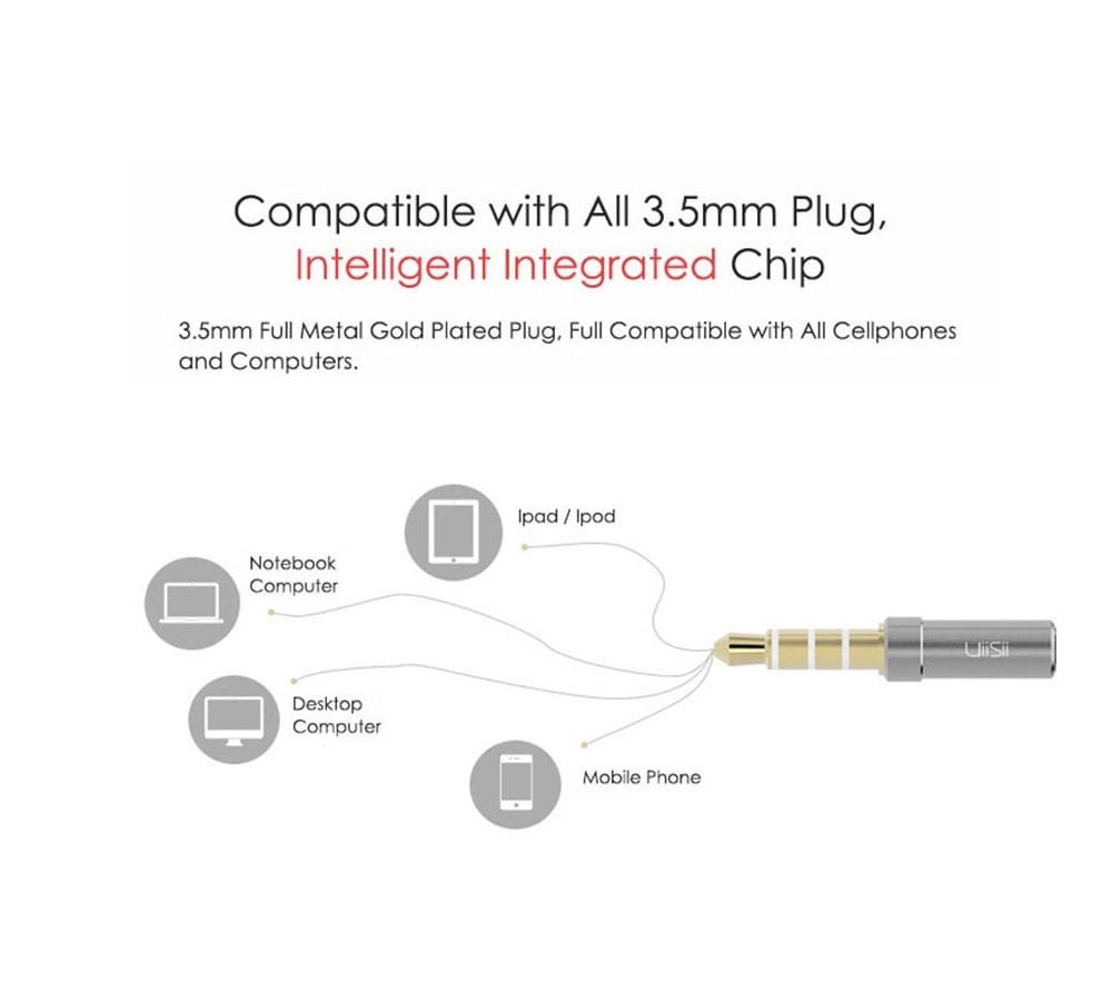 UIISII HM7 In-ear Wired Fragrance Music Earphones with On-cord Control- Silver