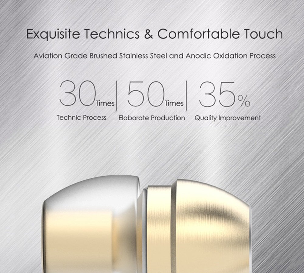 UIISII HM7 In-ear Wired Fragrance Music Earphones with On-cord Control- Silver