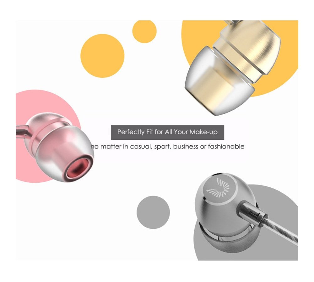 UIISII HM7 In-ear Wired Fragrance Music Earphones with On-cord Control- Silver