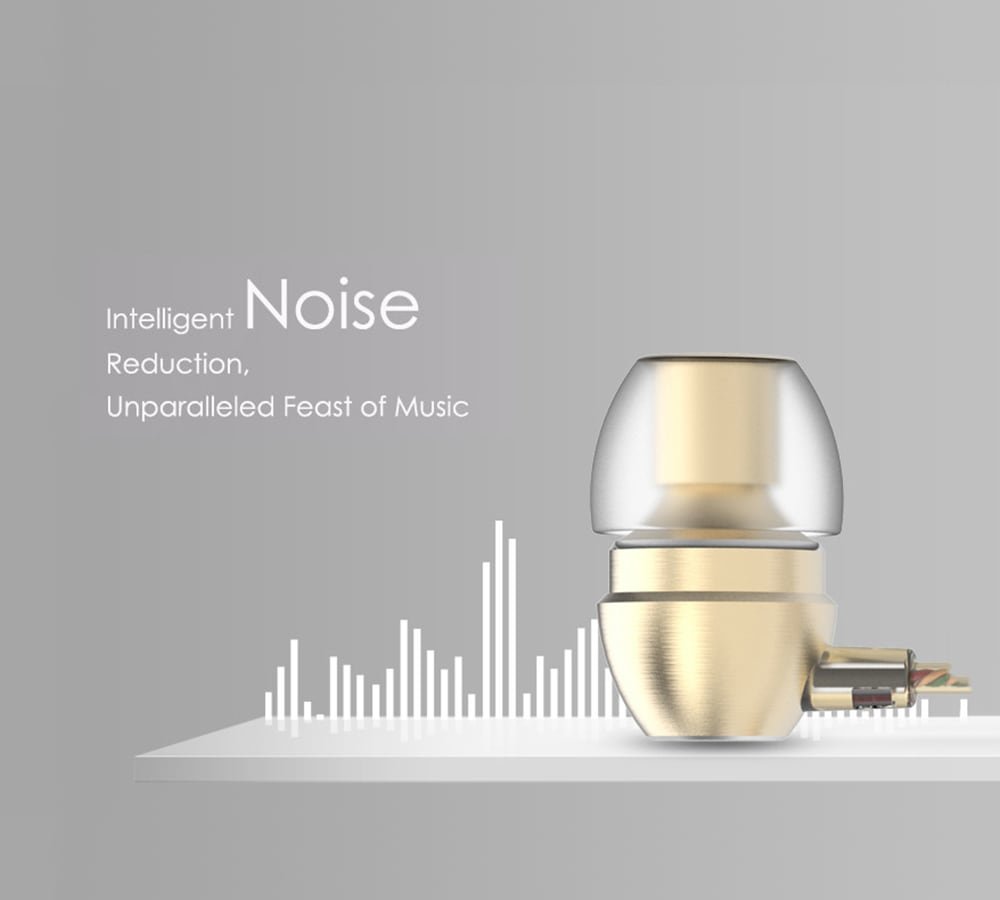 UIISII HM7 In-ear Wired Fragrance Music Earphones with On-cord Control- Silver