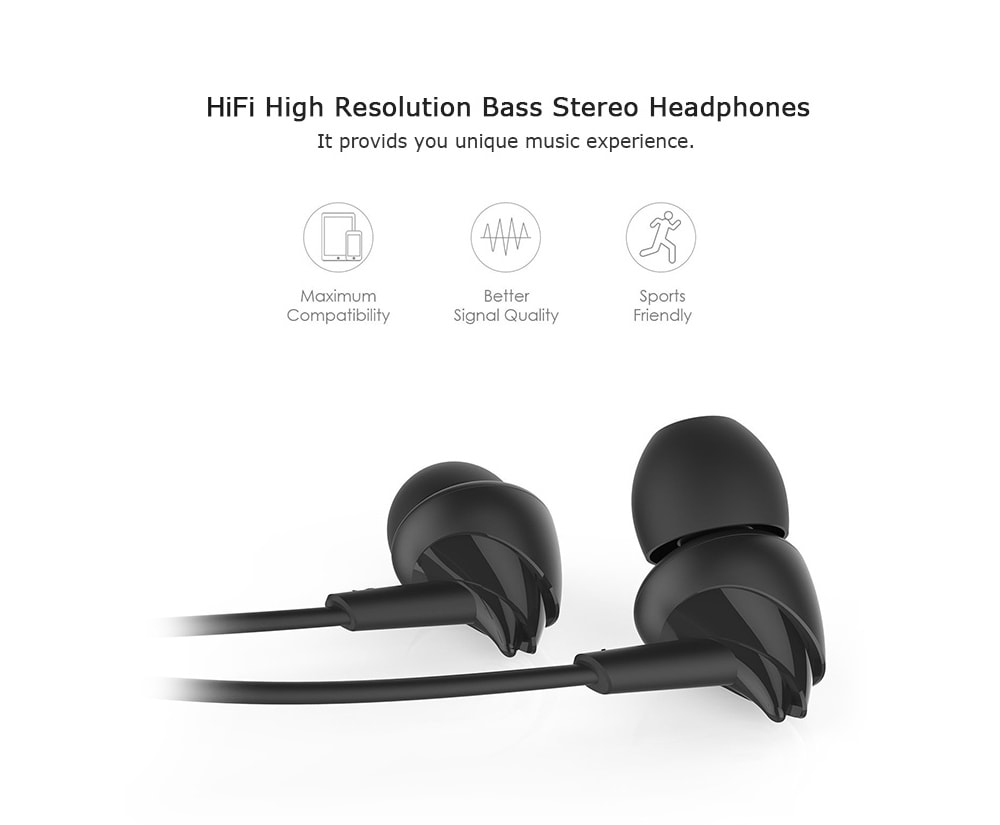 UIISII C200 In-ear Wired HiFi Music Earphones with On-cord Control
