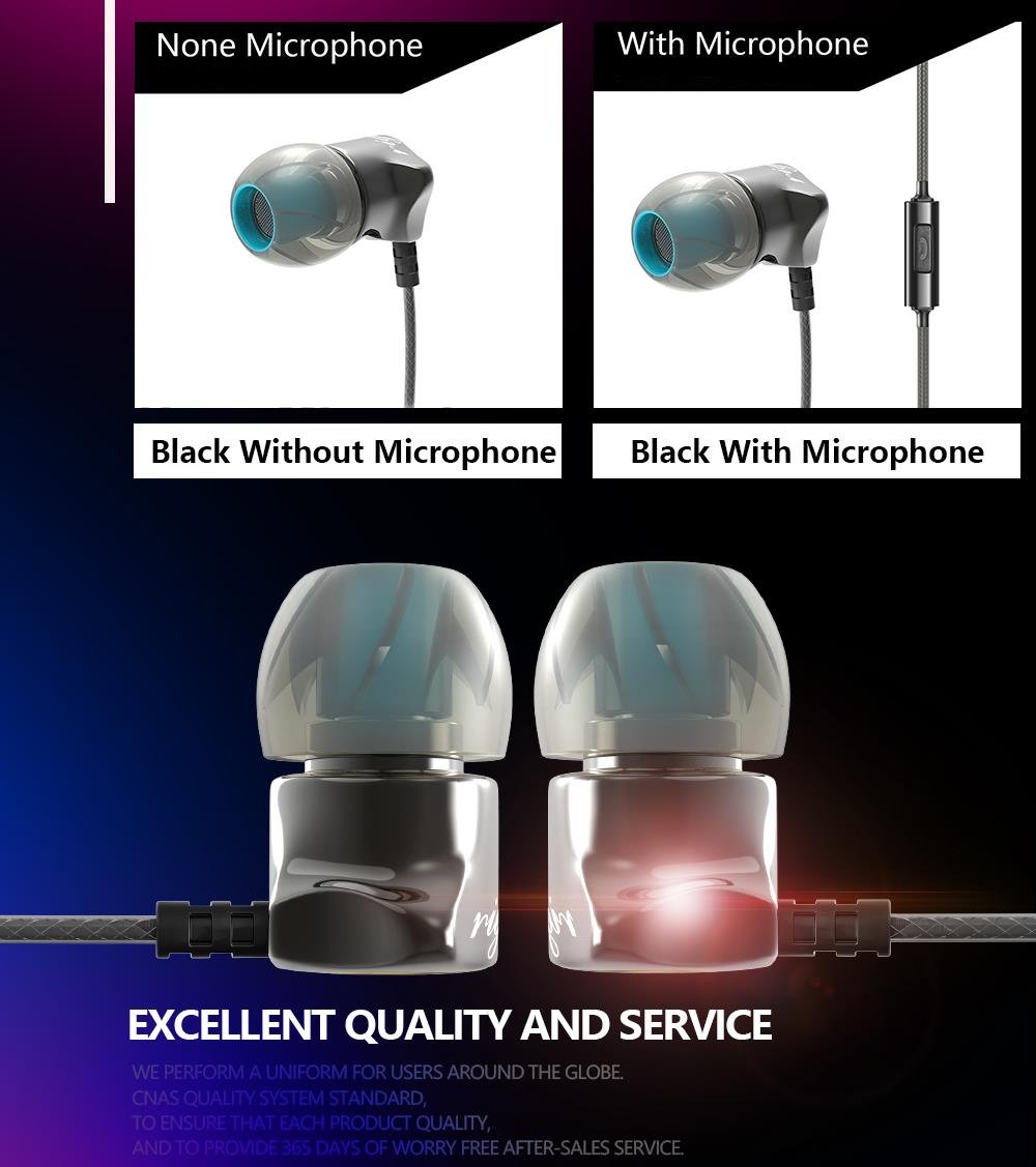 Original QKZ DM7 Zinc Alloy In Ear Earphone - Black Original QKZ DM7 Zinc Alloy In Ear Earphone - Black