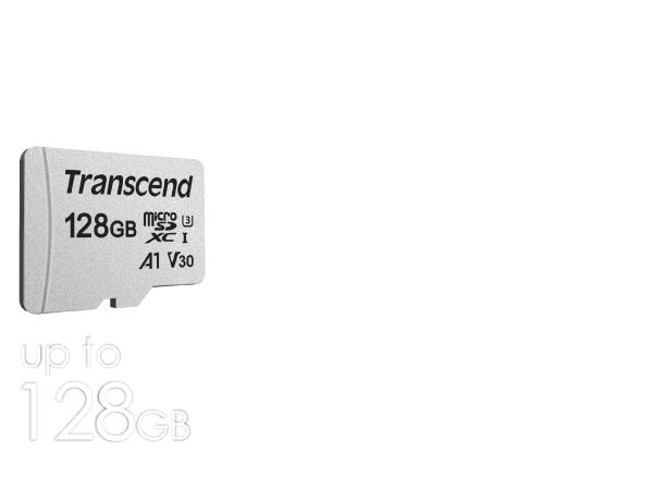 Original Transcend microSD 300S Card 128GB With Adapter
