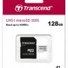 Original Transcend microSD 300S Card 128GB With Adapter