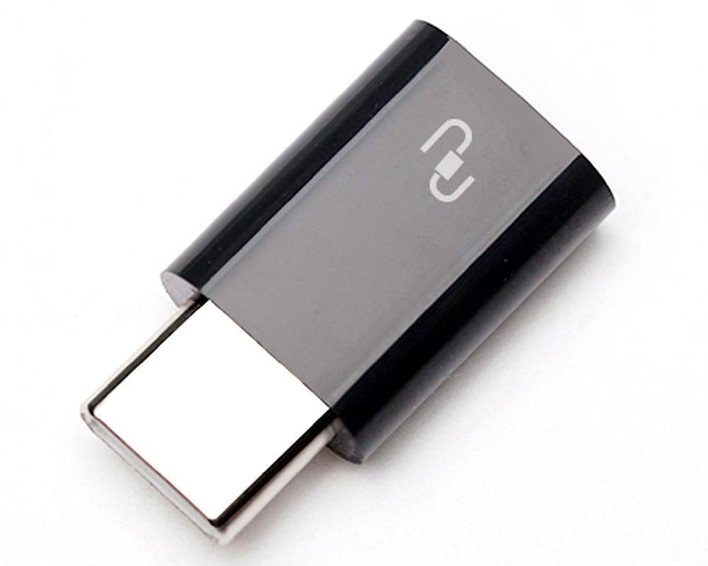 Original XiaoMi USB Type-C Male to Micro USB Female Connector for Home / Office- Black Original XiaoMi USB Type-C Male to Micro USB Female Connector for Home / Office- Black