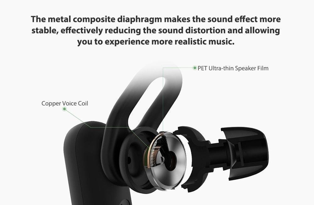 Xiaomi YDLYEJ03LM IPX4 Waterproof In-ear Sports Earphone Bluetooth Earbuds with Line Control Microphone Youth Edition- Black Xiaomi YDLYEJ03LM IPX4 Waterproof In-ear Sports Earphone Bluetooth Earbuds with Line Control Microphone Youth Edition- Black