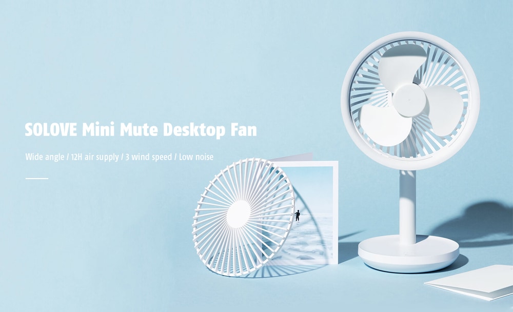 SOLOVE Home Portable Mini Mute Desktop Fan from Xiaomi youpin- Black