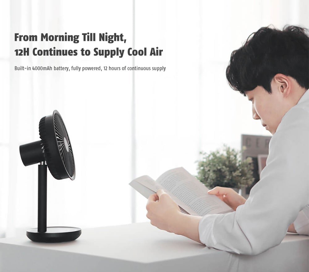 SOLOVE Home Portable Mini Mute Desktop Fan from Xiaomi youpin- Black
