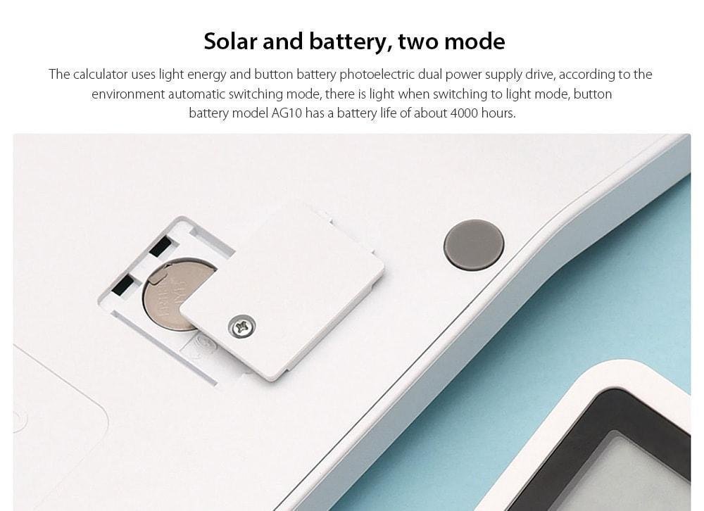 Solar Desktop Calculator from Xiaomi youpin- White Solar Desktop Calculator from Xiaomi youpin- White