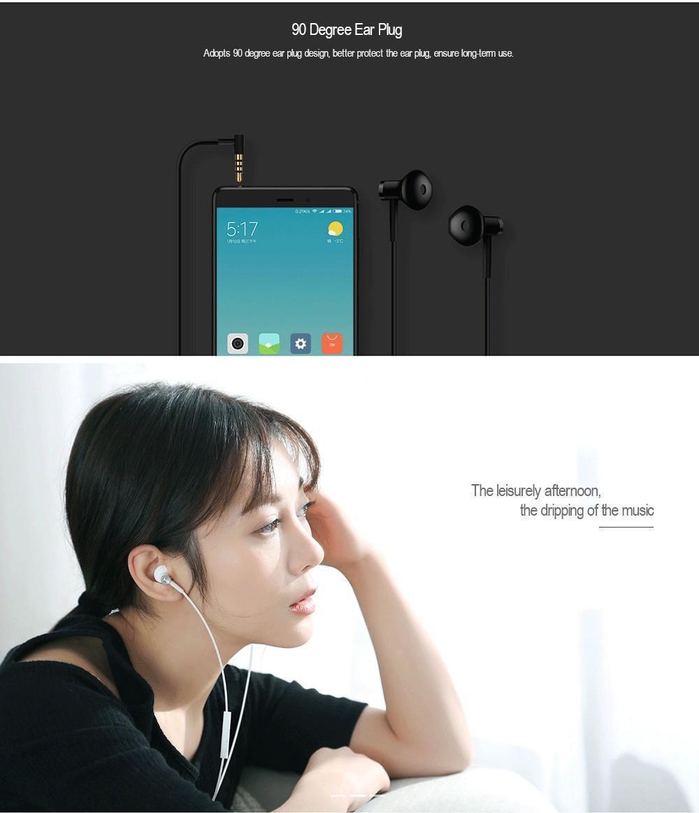 Xiaomi Half In-ear Dual-unit Driver Earphones with Mic - Black