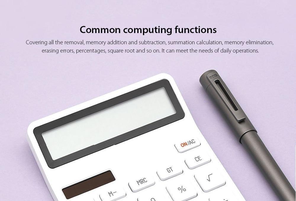 Solar Desktop Calculator from Xiaomi youpin- White Solar Desktop Calculator from Xiaomi youpin- White