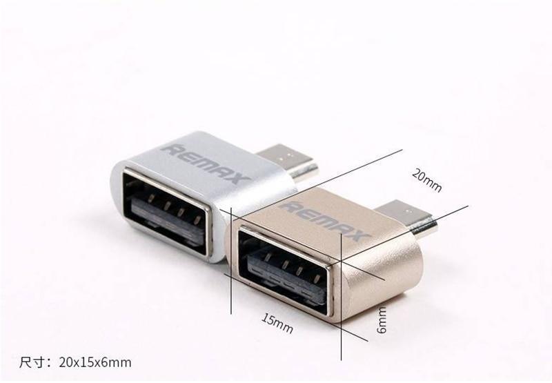 High Quality Remax OTG USB to Micro USB - silver