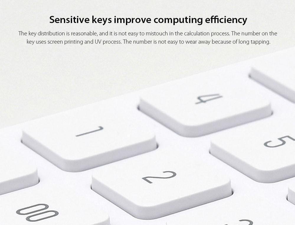Solar Desktop Calculator from Xiaomi youpin- White Solar Desktop Calculator from Xiaomi youpin- White