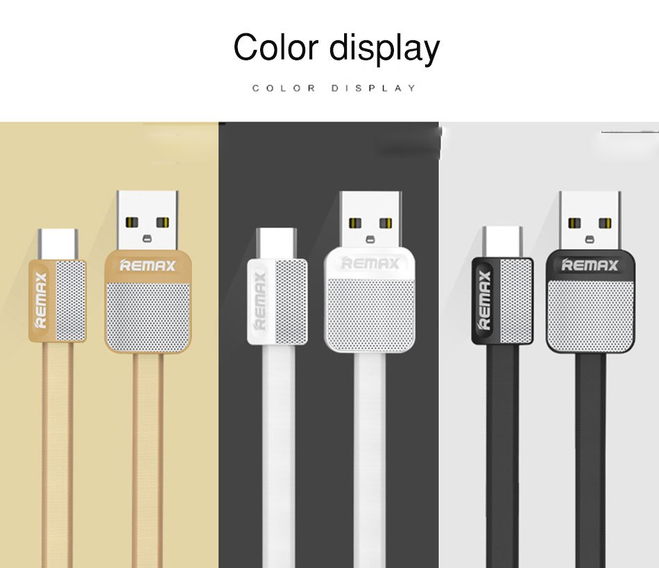 Original Remax RC-044a Metal Platinum Type-C USB Data Cable - black Original Remax RC-044a Metal Platinum Type-C USB Data Cable - black