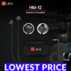 Original UiiSii HM12 Gaming Headset On-Ear Deep Bass Good Treble Earphone with pouch- Black