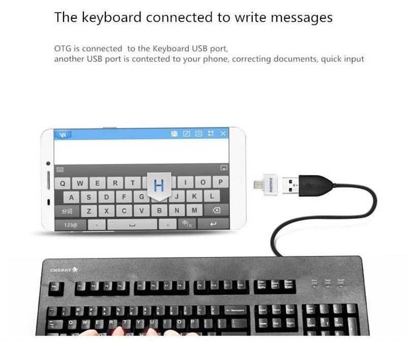 Original Remax OTG USB to Micro USB - silver