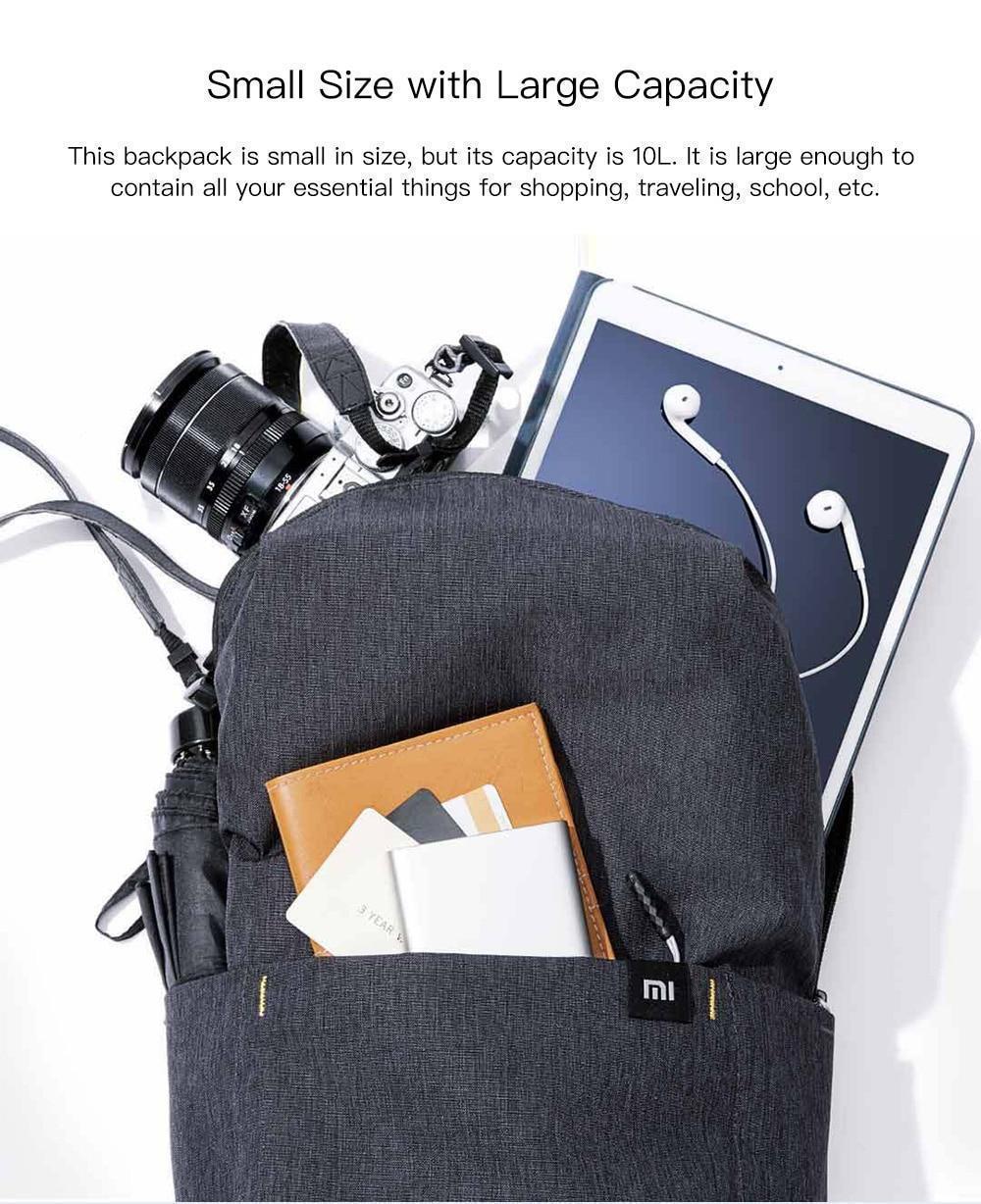 Original Xiaomi Mi Colorful Mini Backpack Bag - Black