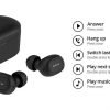 QCY T2C / T1S TWS Bluetooth Earphones Binaural Wireless Stereo Earbuds with Mic and Charging Dock- Black