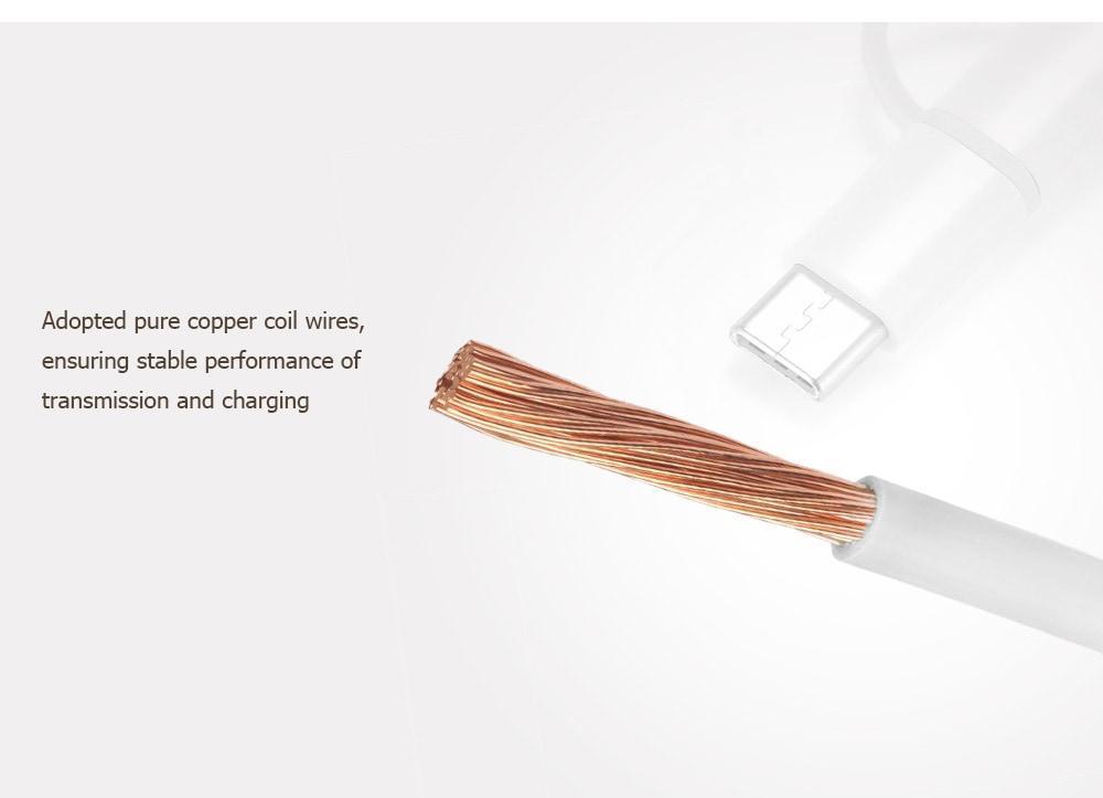 Original Xiaomi Micro USB Type-C Cable Data Sync Charging Cord- White