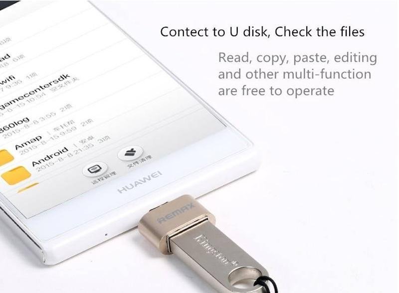 Original Remax OTG USB to Micro USB - silver