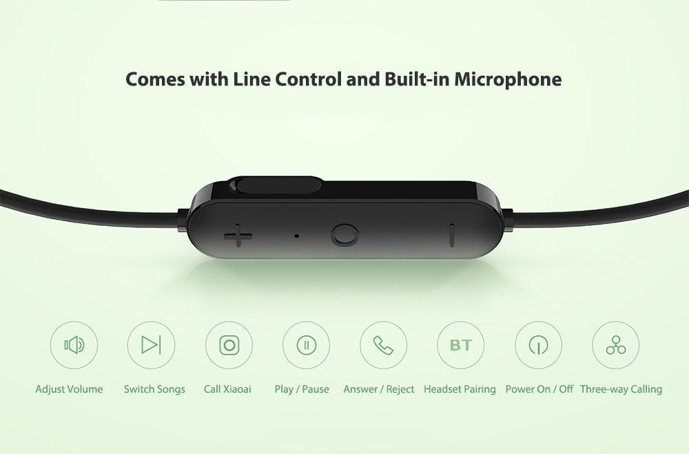 Xiaomi YDLYEJ03LM IPX4 Waterproof In-ear Sports Earphone Bluetooth Earbuds with Line Control Microphone Youth Edition- Black Xiaomi YDLYEJ03LM IPX4 Waterproof In-ear Sports Earphone Bluetooth Earbuds with Line Control Microphone Youth Edition- Black