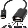 Micro USB OTG Cable Adapter usb to micro usb - Black