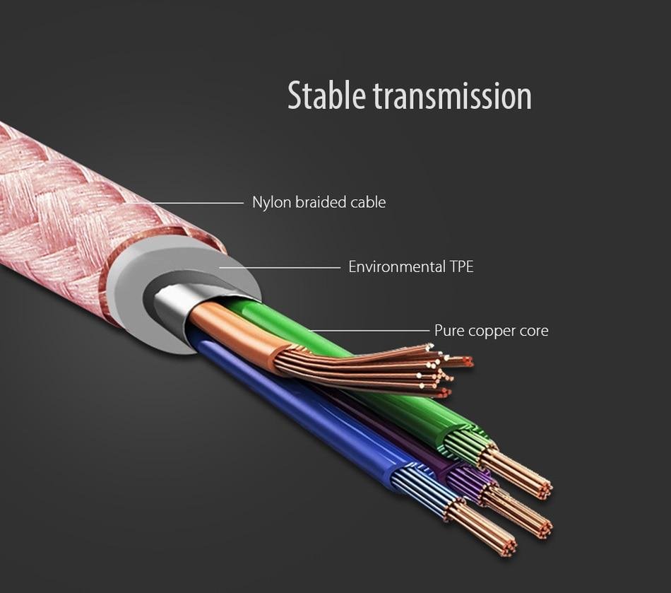 Original Awei CL 10 Micro USB Data Cable For Android with Fast Charging aeProduct.getSubject ()
